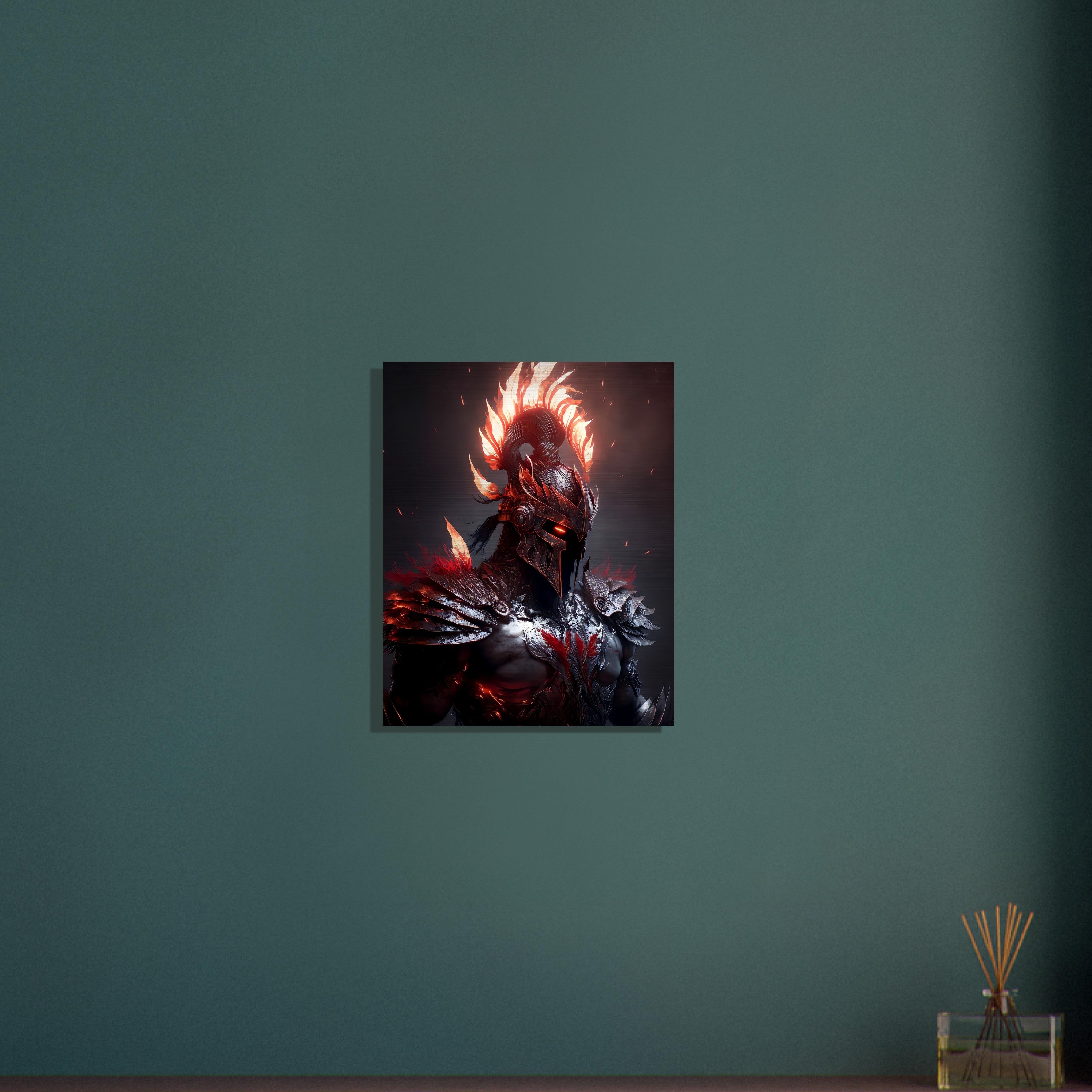 Ares God of War on Brushed Aluminum Print