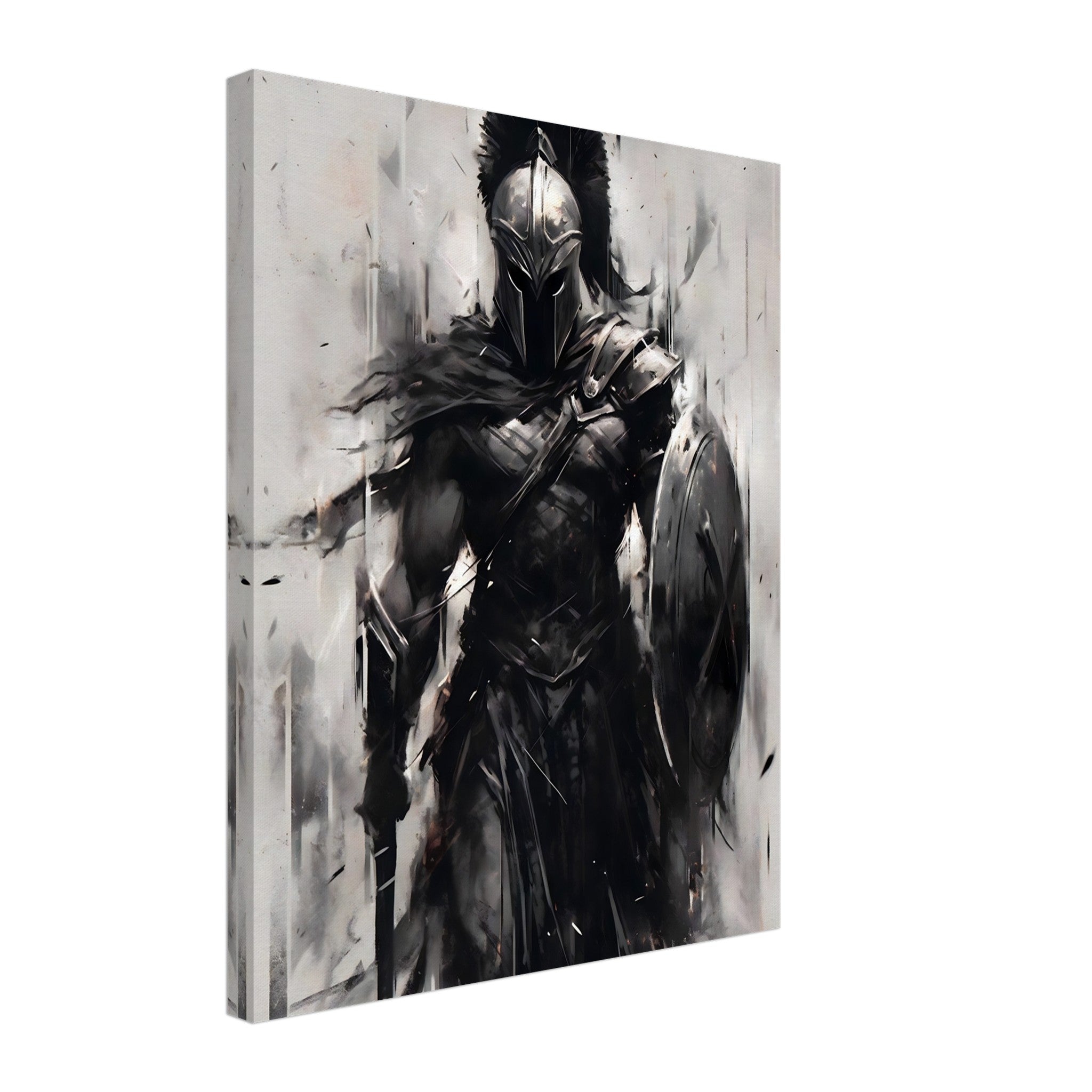 Abstract Grayscale Spartan - Canvas