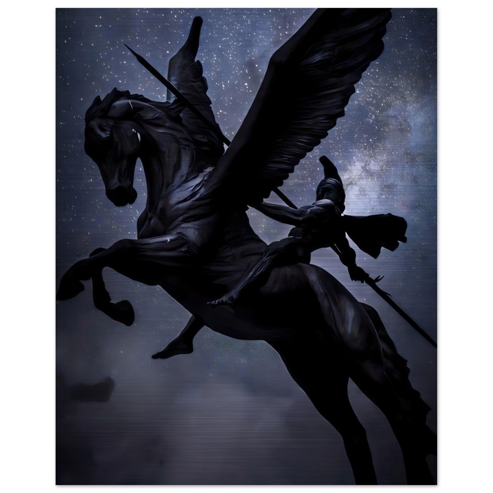 Glossy Perseus on Brushed Aluminum Print